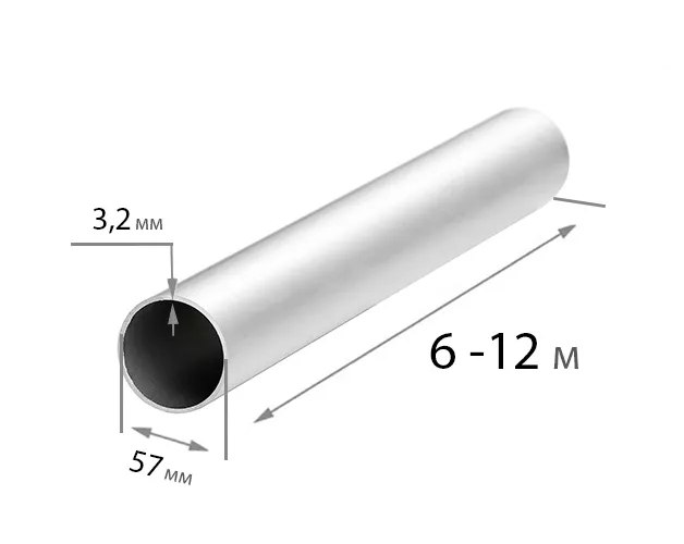 Труба ЭСВ оцинкованная 57х3,2 мм