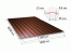 Профнастил С21 шоколадно-коричневый RAL8017  2500х1050х0,5 мм    фото в Москве